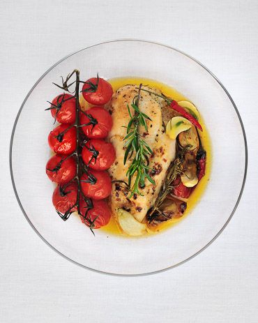 Honey Rosemary Chicken with Cherry Tomatoes - recipe by Grace Parisi
