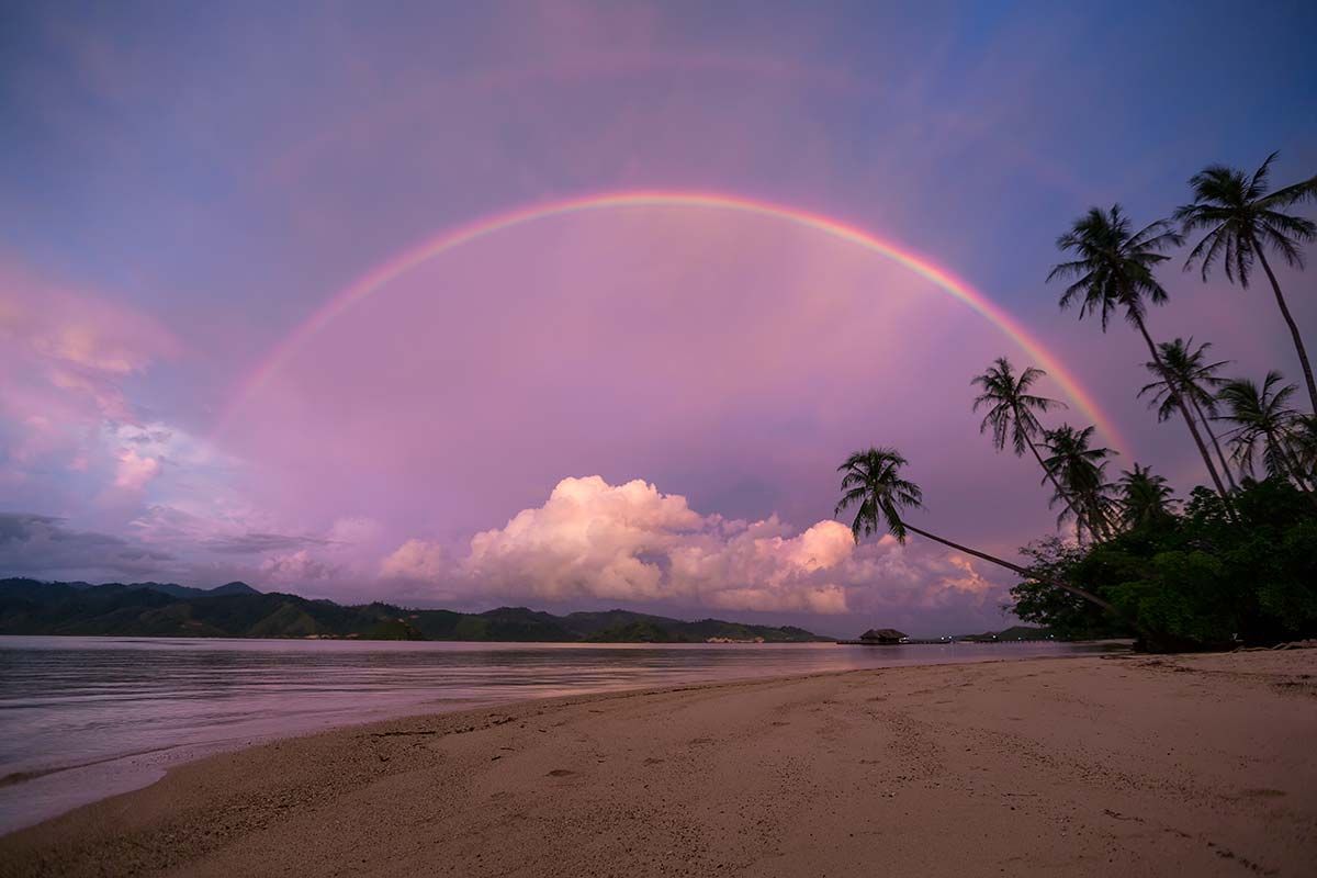 Double rainbows are nothing out of the ordinary in West Sumatra.