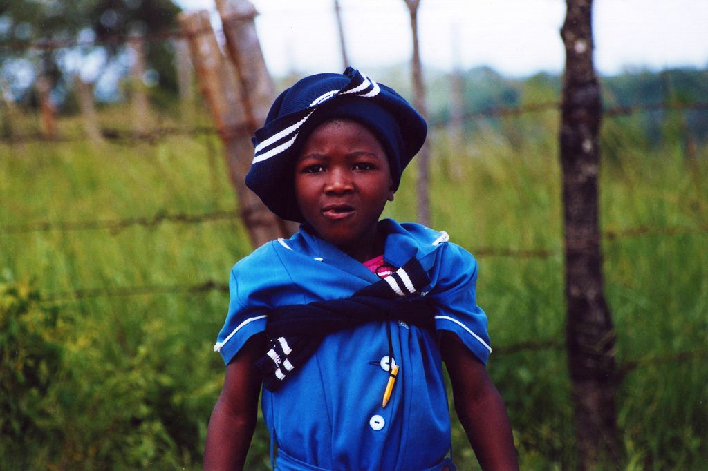 Boy in school uniform in South Africa.