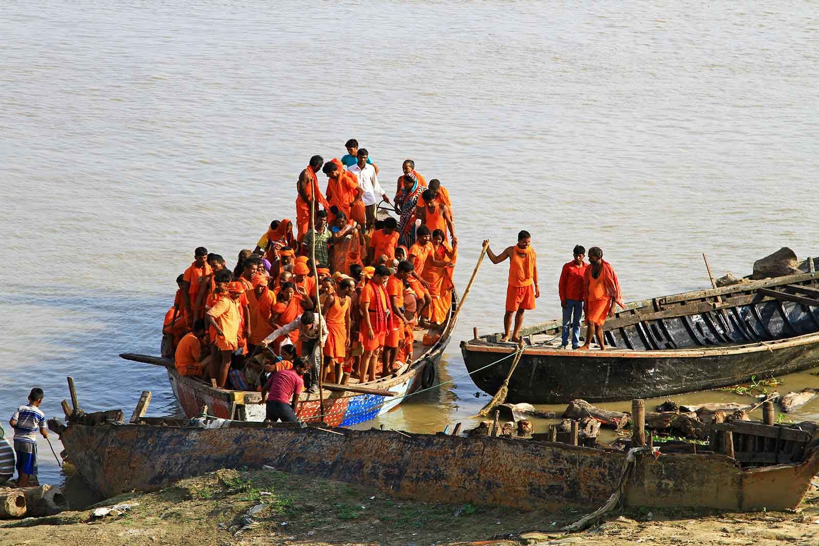 In Hinduism, the river Ganges is considered sacred and is personified as a goddess known as Ganga. It is worshipped by Hindus who believe that bathing in the river causes the remission of sins and facilitates Moksha (liberation from the cycle of life and death). Pilgrims travel long distances to immerse the ashes of their kin in the precious water of the Ganges, bringing their spirits closer to moksha.