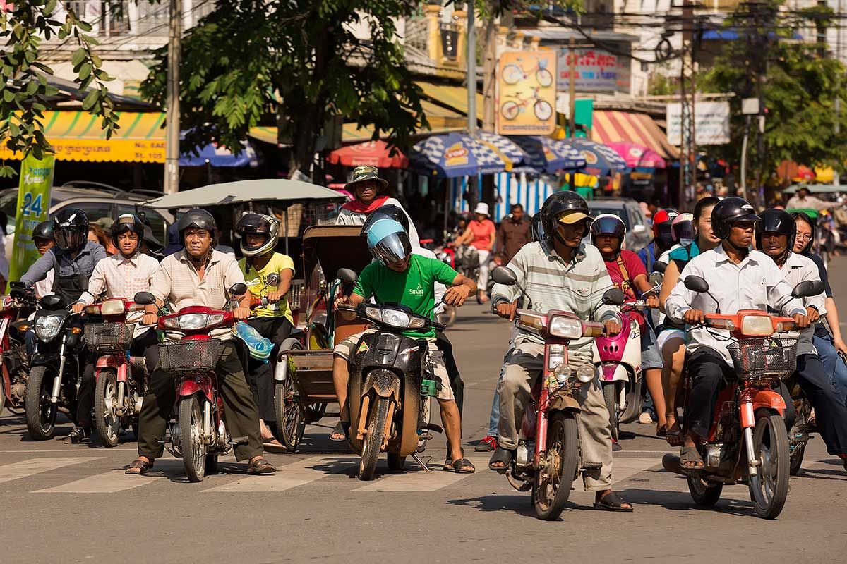 It seems like there are as many motorbikes in Phnom Penh as people who live there.