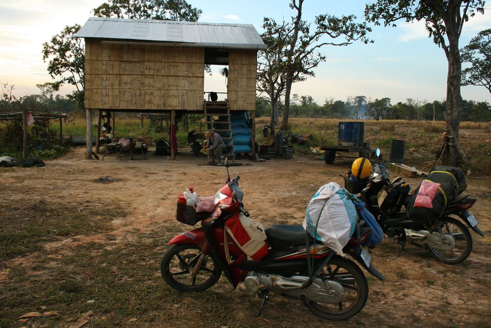 One of our sleeping locations during our motorbiking trip through Cambodia.