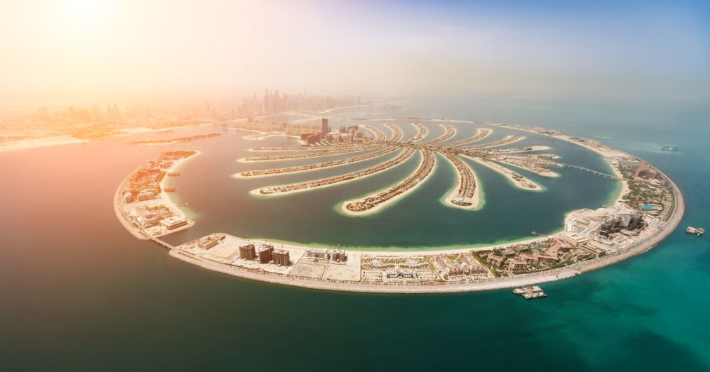Dubai's famous artificial island, the Palm Jumeirah