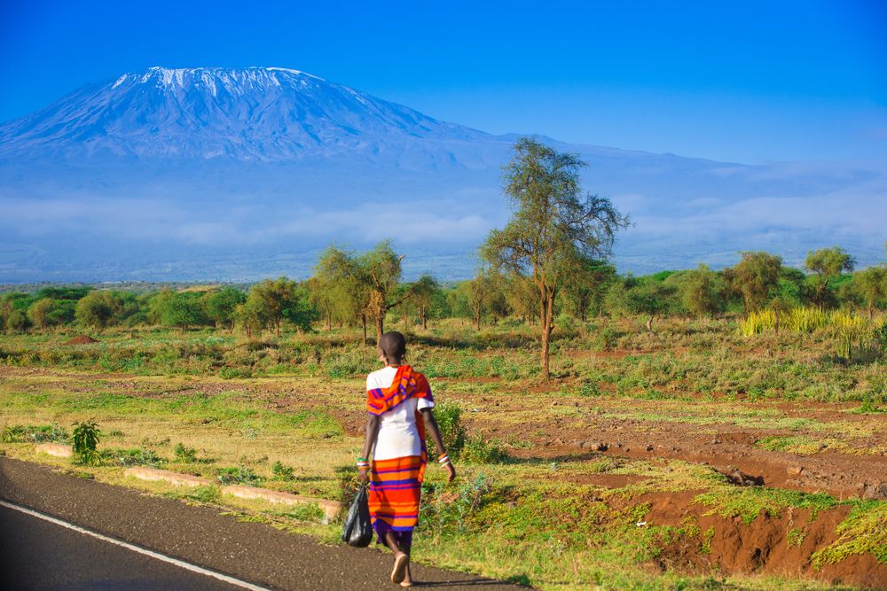 Tanzania view of Mount Kilimanjaro